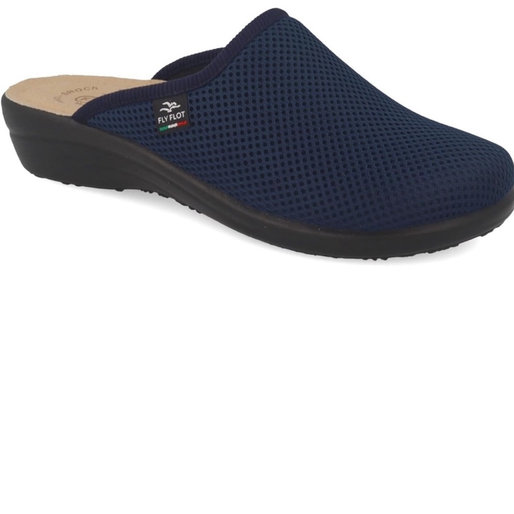 Fly Flot Open Back Slippers Slides Navy Blue Women's Size Euro 40